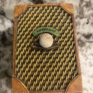 Golf keepsake box with photo holder